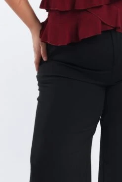 Black High Rise Wide Leg Tailored Pants -You And All Fashion Store cbt3916c 47ab black 7