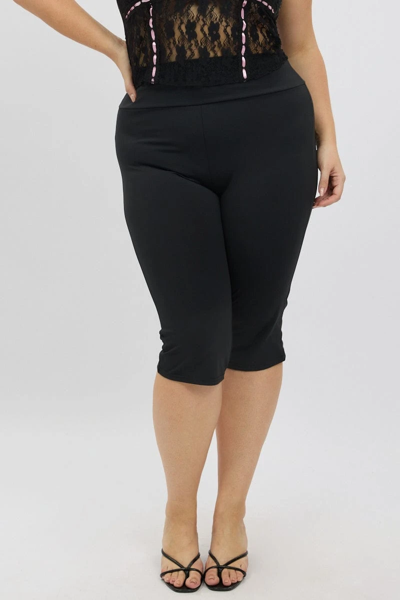 Black Stretch Capri Leggings 1 Black Stretch Capri Leggings