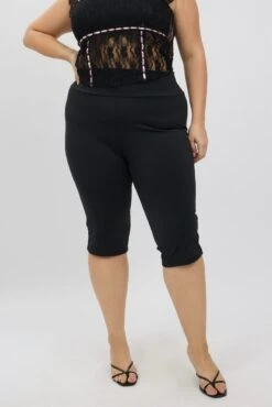 Black Stretch Capri Leggings 8 Black Stretch Capri Leggings -You And All Fashion Store cbt3997 84ab black 3