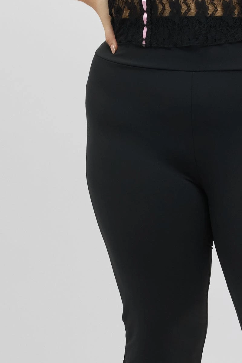 Black Stretch Capri Leggings 6 Black Stretch Capri Leggings - Image 6