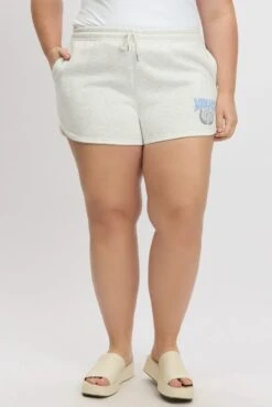 Grey Monaco Curve Hem Track Shorts 8 Grey Monaco Curve Hem Track Shorts -You And All Fashion Store cbt4073b 84a grey marle 3