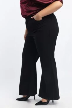 Black Slight Flared Tailored Work Pants -You And All Fashion Store cbt4601 506a black 3