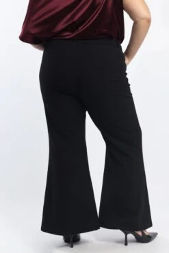Black Slight Flared Tailored Work Pants -You And All Fashion Store cbt4601 506a black 4