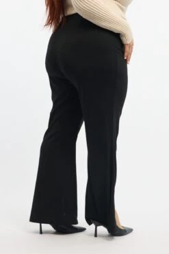 Black Split Flare Ponte Pants -You And All Fashion Store cbt4804 126ab black 4