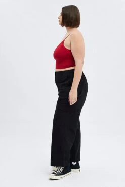 Black Cargo Pants High Rise -You And All Fashion Store cbt9182a 38pb black 4