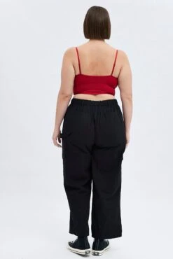 Black Cargo Pants High Rise -You And All Fashion Store cbt9182a 38pb black 5