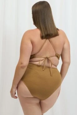 Beige V Neck One Piece Swimsuit -You And All Fashion Store cbwi0100 51b camel 5