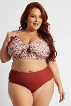 Brown Animal Print Keyhole Bikini Set -You And All Fashion Store cbwm0048 51b animal pri 3