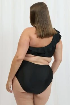 Black Frill Detail One Shoulder Bikini Set 10 Black Frill Detail One Shoulder Bikini Set -You And All Fashion Store cbwn0116 51b black 5