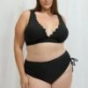 Black Scallop Edge Bikini Set
