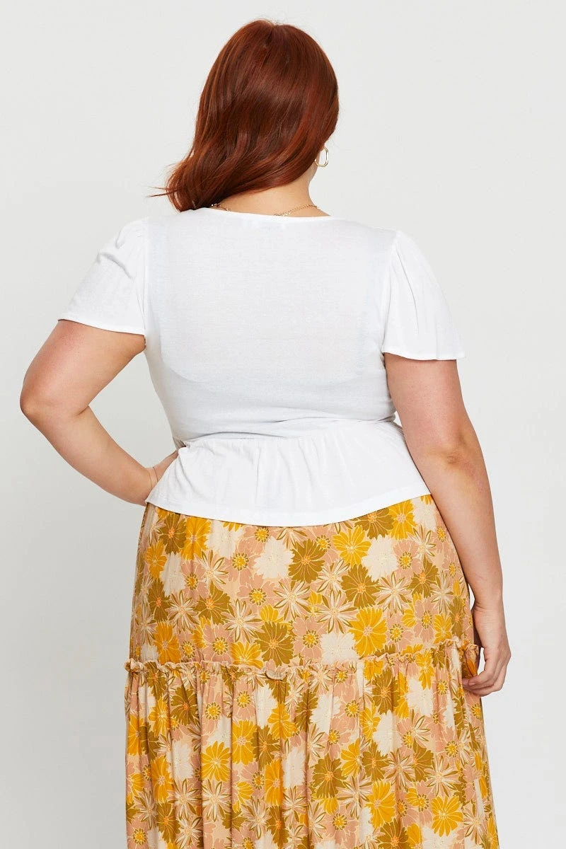 White Cardigan Short Sleeve Jersey Tie Up 5 White Cardigan Short Sleeve Jersey Tie Up - Image 5