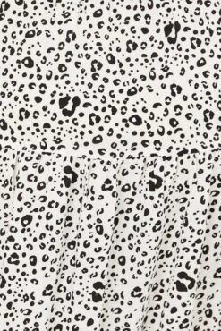 White Animal Print Maxi Dress Short Sleeve Wrap Front Tiered -You And All Fashion Store cdd0061s 36rb animal pri 6