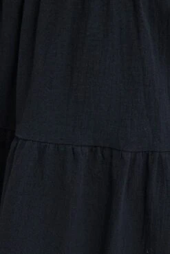 Black Mini Dress Tiered Shirred Bust Puff Sleeve -You And All Fashion Store cdd0330 33a black 6