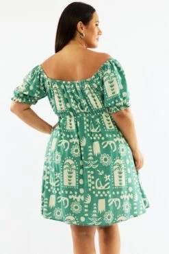 Green Abstract Tie Front Linen Blend Minidress With Pockets 10 Green Abstract Tie Front Linen Blend Minidress With Pockets -You And All Fashion Store cdd1023 125a abstract 5