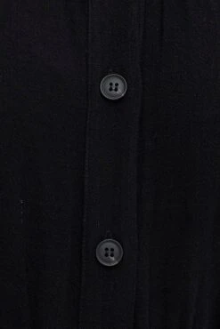 Black Short Sleeve Linen Button Midi Dress -You And All Fashion Store cdd1062 34ab black 6