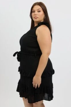 Black One Shoulder Frill And Bow Minidress -You And All Fashion Store cdd10881b 47ab black 4