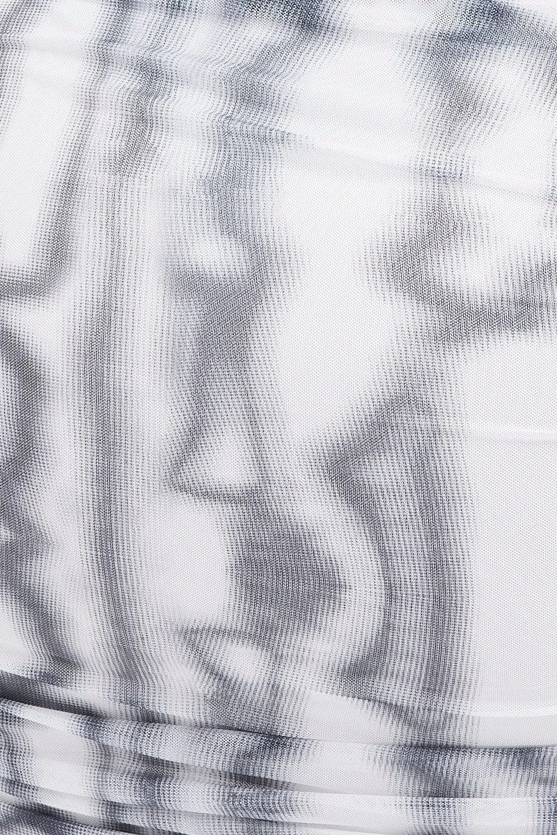 Grey Abstract Bodycon Dress Sleeveless Midi Mesh 6 Grey Abstract Bodycon Dress Sleeveless Midi Mesh - Image 6