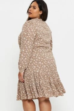 Floral Print Skater Dress Long Sleeve Ruffle Hem -You And All Fashion Store cdd13635d 80 floral prt 5