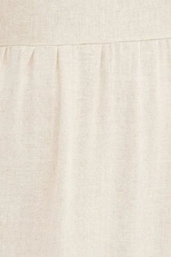 Beige Maxi Dress Sleeveless Tiered Linen Blend -You And All Fashion Store cdd1373 33rb natural 6