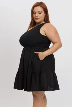 Black One Shoulder Textured Minidress 9 Black One Shoulder Textured Minidress -You And All Fashion Store cdd1385s 112a black 4