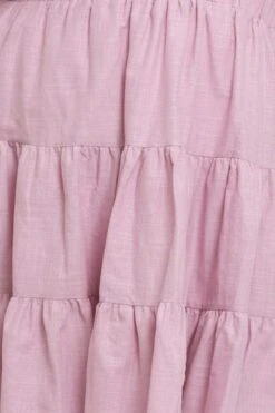 Pink Twist Front Puff Sleeve Elastic Detail Minidress -You And All Fashion Store cdd1392d 47ab pink 5