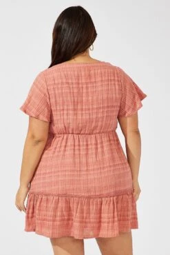 Brown Smock Dress Short Sleeve Textured 10 Brown Smock Dress Short Sleeve Textured -You And All Fashion Store cdd1402 33rb clay 5