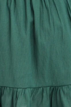 Green Fit And Flare Dress Short Sleeve Gathered Bust -You And All Fashion Store cdd1460c 35rb forest 6