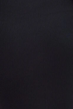 Black Knit Dress Short Sleeve Midi -You And All Fashion Store cdd1461 40rb black 6