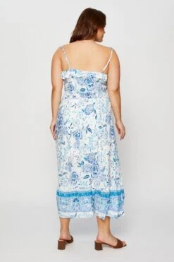 Boho Print Maxi Dress Square Neck Short Sleeve -You And All Fashion Store cdd15152a 81rb boho prt 5