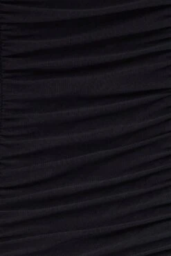 Black Bodycon Dress Sleeveless Ruched Mesh -You And All Fashion Store cdd1528 33rb black 6