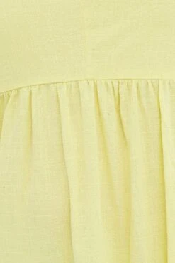 Yellow Maxi Dress Tiered Puff Sleeve V-neck -You And All Fashion Store cdd1689 33ab yellow 6