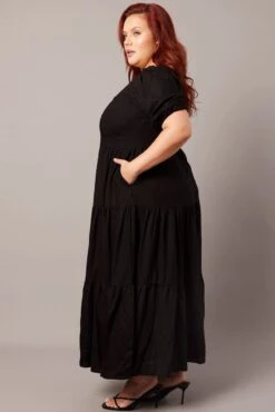 Black Scoop Neck Linen Maxidress With Pockets 9 Black Scoop Neck Linen Maxidress With Pockets -You And All Fashion Store cdd1689e 59ab black 4