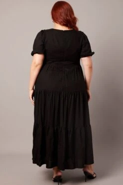 Black Scoop Neck Linen Maxidress With Pockets 10 Black Scoop Neck Linen Maxidress With Pockets -You And All Fashion Store cdd1689e 59ab black 5