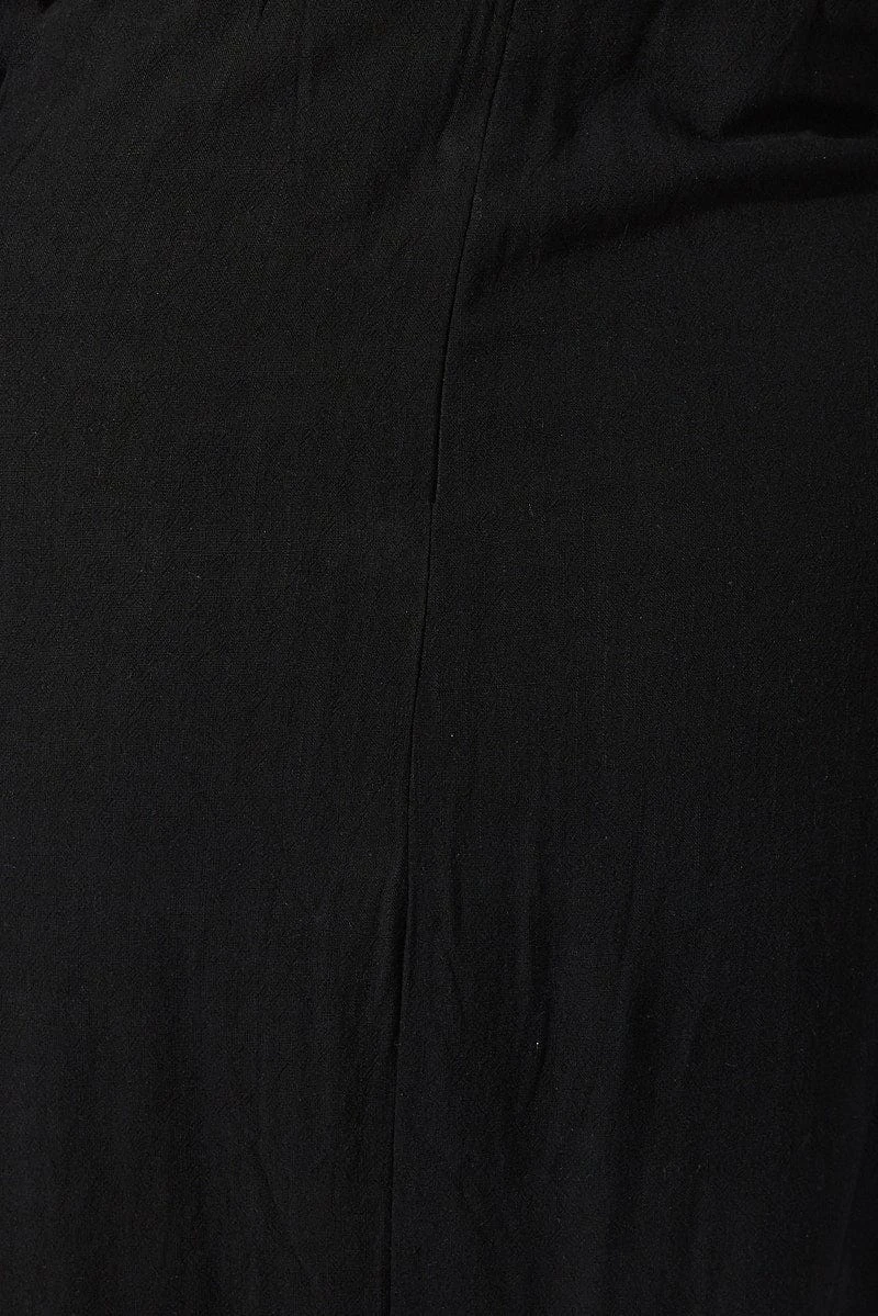 Black Slip Dress Sleeveless Linen Blend 6 Black Slip Dress Sleeveless Linen Blend - Image 6