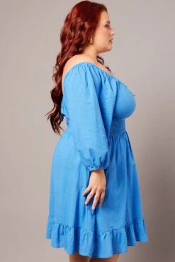 Blue Peephole Minidress -You And All Fashion Store cdd2217j 34a ocean 4