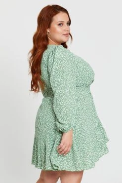 Ditsy Print Sleeve Scoop Neck Short -You And All Fashion Store cdd2234 33ab disty prt 4 2