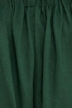 Green Midi Dress Cutout Back Puff Sleeve Linen Blend 11 Green Midi Dress Cutout Back Puff Sleeve Linen Blend -You And All Fashion Store cdd2280 34ab forest 6