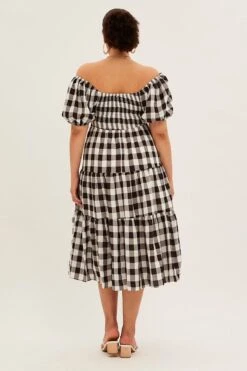 Stripe Midi Dress Short Sleeve Sweetheart Neck Cut Out -You And All Fashion Store cdd2393a 81rb check 5