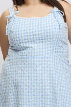 Blue Check Gingham Embroidered Mini Dress -You And All Fashion Store cdd2453 115ab check 6