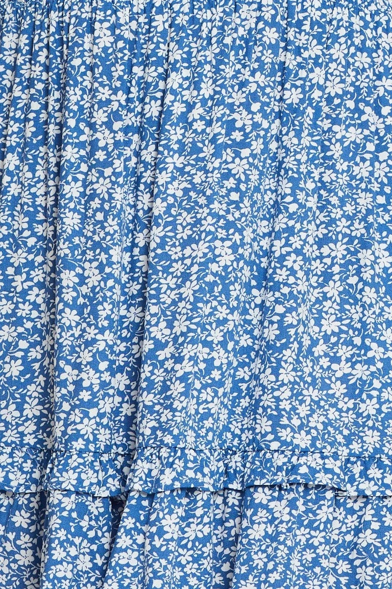 Ditsy Print Skater Dress V-neck Short Sleeve Tie 6 Ditsy Print Skater Dress V-neck Short Sleeve Tie - Image 6