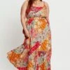 Paisley Pr Maxi Dress Square Neck Sleeveless