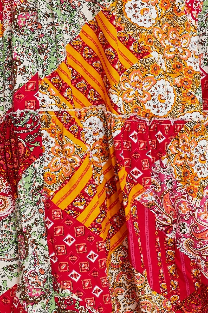 Paisley Pr Maxi Dress Square Neck Sleeveless 6 Paisley Pr Maxi Dress Square Neck Sleeveless - Image 6