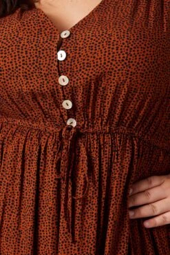 Brown Geo Shell Button Mini Dress 11 Brown Geo Shell Button Mini Dress -You And All Fashion Store cdd25064r 34a geo 6