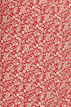 Ditsy Print Front Split Dress V-neck Short Sleeve -You And All Fashion Store cdd25180 33lb disty prt 6