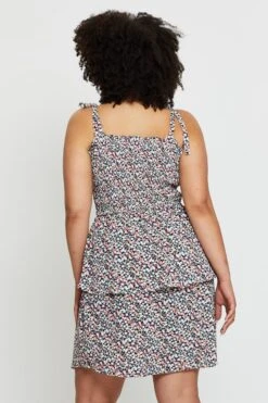 Ditsy Print Ruffle Dress Square Neck Sleeveless -You And All Fashion Store cdd25236a 34lb ditsy prt 5