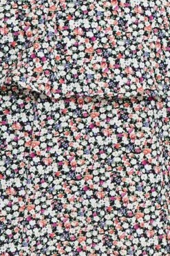 Ditsy Print Ruffle Dress Square Neck Sleeveless -You And All Fashion Store cdd25236a 34lb ditsy prt 6