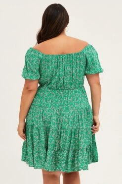 Ditsy Print Short Sleeve Square Neck Ditsy Smock Dress -You And All Fashion Store cdd25264d 33a ditsy print 5