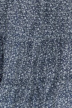 Blue Ditsy Scoop Tiered Dress 3/4 Sleeve Gather Bust 11 Blue Ditsy Scoop Tiered Dress 3/4 Sleeve Gather Bust -You And All Fashion Store cdd25264ls 33a ditsy 6