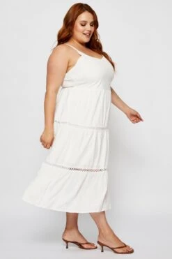 White Maxi Dress V-neck Sleeveless Tie -You And All Fashion Store cdd25266 33lb white 4 1 1