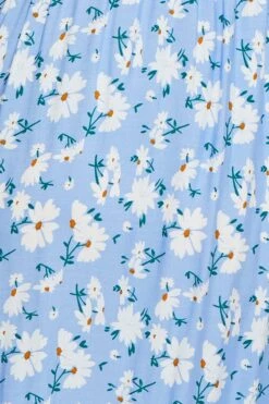 Floral Print Maxi Dress V-neck Short Sleeve -You And All Fashion Store cdd25286 35lb floral prt 6